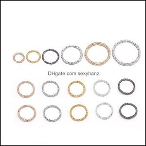 Band Rings Jewelry 50-100Pcs Sier placcato Round Jump Twisted Open Split Connector For Making Findings Forniture Fai da te 1194 Drop Delivery 2021 R