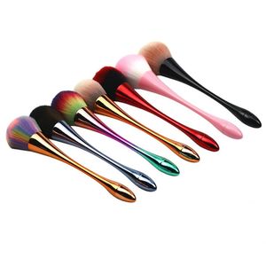 Wholesale uv powders resale online - Foundation Makeup Brushes Water DropSmall Waist design Nail Cleaning Brush Acrylic UV Gel Powder Removal Manicure Tools makeupbrush