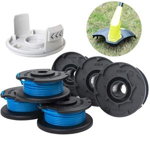 Decorative Flowers & Wreaths 6Pcs Weeding Nylon Line Replacement Spools With 1 Cap For Ryobi Cordless Trimmer