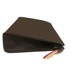 茶色の花の化粧品のバッグ財布財布のジッパー財布すべてのシリーズの収納袋の高級財布オーガナイザーハンドバッグトイレポーチ