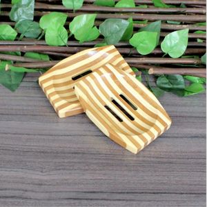 Stripe Natural Bambu De Madeira Sabonete Titular De Placa De Armazenamento Caixa De Armazenamento Caixa De Caixa De Armazenamento Para Banheiro De Banho Banheiro