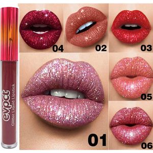 15 Farben Glitter Lip Gloss Make-up wasserdicht dauerhaft glänzender Diamant Lipgloss Flüssigkosmetik