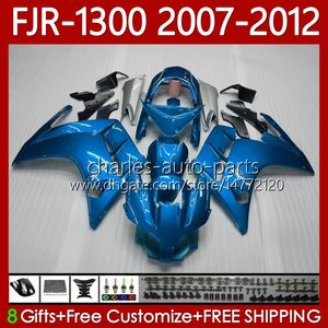 OEM Light Blue Feedings para Yamaha FJR-1300 FJR 1300 A CC FJR1300 07 08 09 10 11 12 Moto Body 108No.60 FJR-1300A 2007 2009 2010 2011 2011 FJR1300A 01-12 Kit de carroçaria