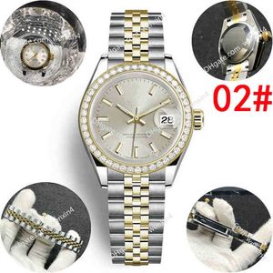 Роскошные женские часы с бриллиантами диаметром 26 мм, женский браслет Jubilee с золотой поверхностью, роскошные автоматические стальные часы 2813 для плавания, водонепроницаемые часы