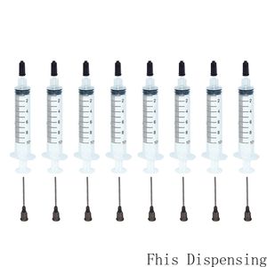 10ml/10cc Luer Lock Industrial Syringes with 16G Blunt Tip Fill Needles 1.5 Inch Pack of 10