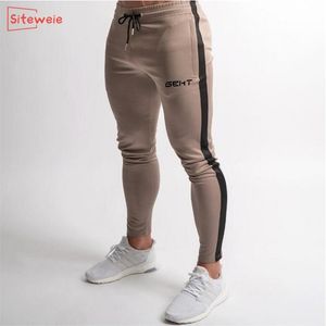SITEWEIE Cotton Jogger Workout Trousers Outdoor Cotton Track Pant Sportswear Fitness Pants Men Gyms Skinny Sweatpants G252 211112