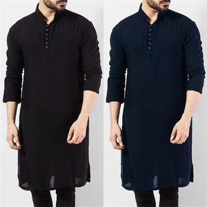 Ethnic Clothing Richkeda Store Men Long Robes Arab Muslim Fashion Karftan Dubai Saudi Arabia Solid Casual Islamic For Man S-5XL