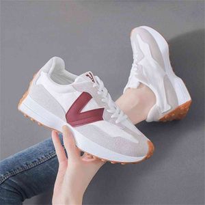 fashion ladies leisure shoes, outdoor fitness jogging shoesthick-soled increased women's shoes, student sports shoes H1115