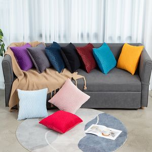 Samt-Kissenbezug, Amazon Wish Home, geometrisch, nordischer Stil, einfarbig, gestreift, Bezug, Sofa-Kissenbezüge, Auto, dekorative Kissenbezüge, 42 x 42 cm, Großhandel auf Lager