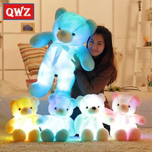 Wholesale teddy flash for sale - Group buy Qwz cm cm Romantic Colorful Flash Light Up Led Teddy Bear Plush Toy Doll Kids Toys Children Christmas Birthday Decoration Q0727