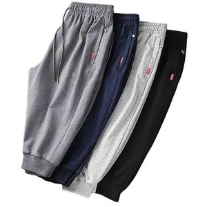 Summer Zip Pockets Sweatshorts Men Sportswear Short Breeches Jogger Pants s Male Solid Cotton Casual Shorts Plus Size 8XL 210806