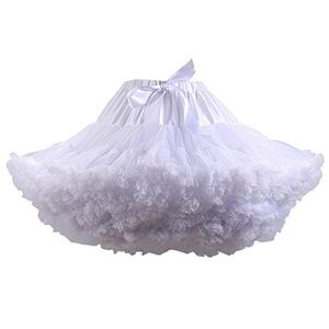 Vita svarta tjejer petticoats bröllop brud crinoline lady underskirt för fest ballett dance kjol tutu