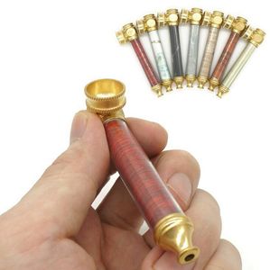 Colorful Pipes Dry Herb Tobacco Brass Pattern Decoration Smoking Innovative Design Handpipes Filter Removable Holder Tips High Quality Tube DHL Free