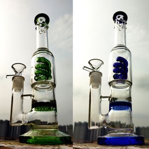 Tube Bong Spiral Perc Glass Bong Recycler Dab Rig Smoking Hookah Filter Screen 14mm Joint Bowl Glass Water Bongs