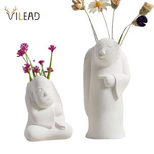 VILEAD Kreative EINE Vase Figuren Innen Wohnzimmer Dekoration Pflanzer Für Blumen Moderne Home Desktop Dekor