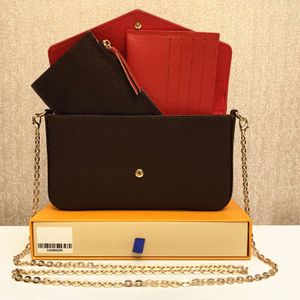 En Kaliteli Kadın 3 Adet Set Çok Pochette Çanta Tasarımcısı Çanta Kadın Zincir Omuz Çantaları Akşam Messenger Çanta Çanta 0011