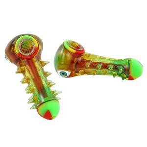 4.2'' Mini Eye Smoking Hand Pipes Resin Silicone wax oil rigs heat resistant