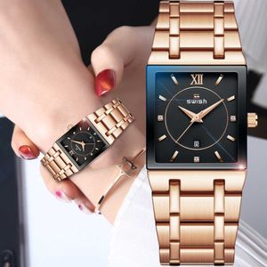 女性の高級ブレスレット時計トップブランドデザイナードレスクォーツレディースゴールデンローズゴールドリストリロージーフェミニーノ210616