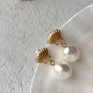 Wholesale ladies pearl stud earrings for sale - Group buy Real Sterling Silver Stud Earrings for Women Shell Pearl Cute Korean Style Earings Ladies Party Fashion Jewelry