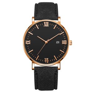 Rose Gold Mens Zegarek Kwarcowy Moda Watch Color 1