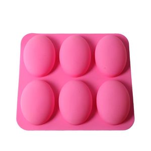 Ferramentas de bolo Sabão molde de silicone 6 ovos ova