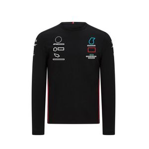 2021 T-shirt manica a manica lunga club di abbigliamento personalizzato Formula f 1 t-shirt team di tuta da corsa personalizzata nello stesso stile