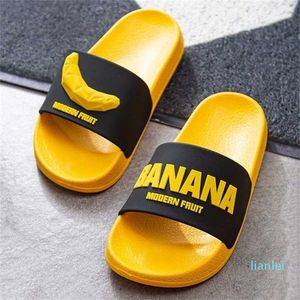 3D Fruit Pattern Home Women Slippers Cartoon Banana Summer Indoor Flats Orange Bathroom Slides Non Slip Male Couple Shoes 211206