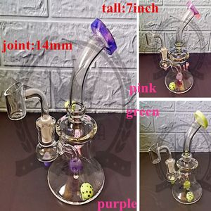 Glass Hookah Water Bong Pipes 14mm 18 mm Joint Ash Catcher Color Bongs