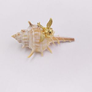 925 Sterling Silver Braid Biżuteria Kit Pandora Hary Potner Golden Snitch DIY Charms Męskie Gold Bransoletka dla kobiet Pary Koraliki Łańcuch Naszyjnik 368618C00