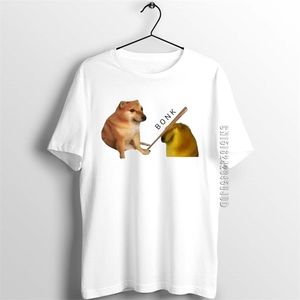 Unisex män killar t-shirt bonk meme doege rolig konstverk tryckt manlig bomull grafisk designer t-tröjor vuxna sommar kläder 210706