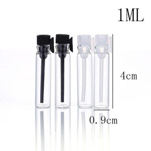 1ml glas droppe flaskor mini essentiell olja dropper flaskor tomma rese provflaskor parfymflaskor