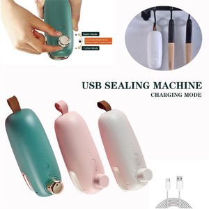 USB charging sealing machine hand pressure portable mini heating plastic packaging machine handheld vacuum food sealing device 211110