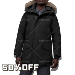 Top Man Down Jacket Puff Down Coat Hoodie Winter Real Wolf Päls huva Parka France Classic Parker Casual Fashion Dunk Windproof Couture