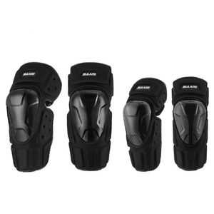 Armadura de motocicleta 4 pcs joelho cotovelo almofadas de proteção conjunto ergonômico desgaste resistência corrida ao ar livre guarda esporte engrenagem suporte preto suporte