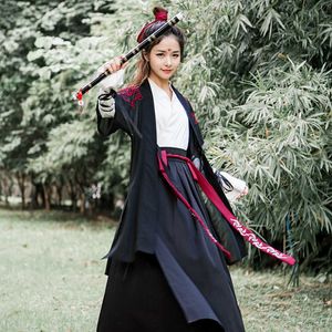 Chiński Krajowy Kostium Taniec Ludowy Kobiety Tradycyjne Hanfu Clothin Lady Oriental Swordsman Strój Han dynastia Cosplay Odzież Y0913