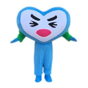 Performans Aşk Kalp Mavi Maskot Kostüm Cadılar Bayramı Noel Fantezi Parti Elbise Waterdrop Karikatür Karakter Suit Karnaval Unisex Yetişkinler Kıyafet