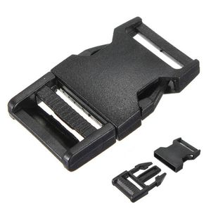 Parti della borsa Accessori 10 pezzi Clip fibbie in plastica Paracord per bracciale Chiusura cinturino nero 25 mm