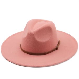 Klasyczny Szeroki Brim PorkPie Fedora Kapelusz Wielbłąd Czarny Mężczyźni Kobiety Kruszony Zima Czapka Derby Wedding Church Kapelusze Jazzowe A3