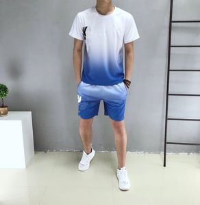 Erkek Eşofmanlar Spor T-Shirt Şort İki Parçalı Setleri Baskılı Marka Logosu Koşu Jogger Kısa Kollu Pantolon Eşofman Bayan Takımları 2 adet Spor 4 Stil Boyutu M-4XL