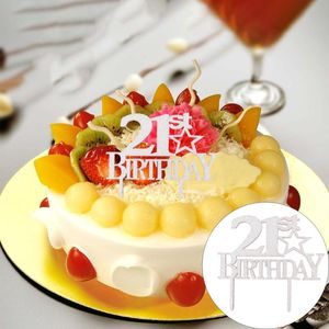 5 decorazioni per torte per il 21° compleanno, decorazioni creative, inserti alla moda, biglietti d'auguri