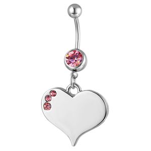 YYJFF D0680 Heart Belly Navel Button Ring