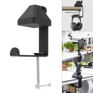 Staffa in lega di alluminio Morsetto Clip per cuffie Staffe per auricolari Base Gancio Accessori per clip da tavolo per lampada da scrivania per microfono dal vivo