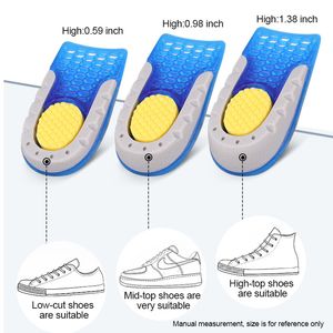 Foot Treatment Men's and Women's Inner Heightening Pads are Soft and Comfortable Half a Yard Pad Invisible Shock Absorption Heightenings Insoles WH0146