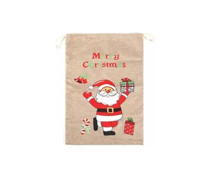 2021 New Christmas CoulisString Bag Santa Claus Sacks Holiday Gift Wrapping Bags Decorazione natale Decorazione Capodanno