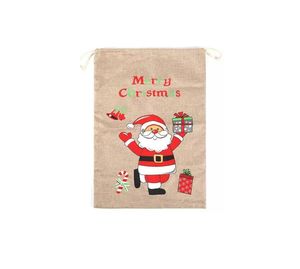 2021 NEW Christmas Drawstring Bag Santa Claus Sacks Holiday Gift Wrapping Bags Xmas Decoration New Year