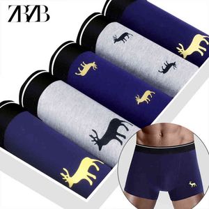 Нижнее белье Мужчины Хлопок Боксер Homme Boxershorts Расположен Мужские трусики Дышащие Homme Calzoncillos U Выпуклые сумку плюс размер 4XL H1214