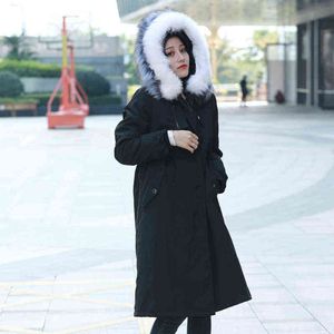 Cappotto di pelliccia Haining cappotto di lana da donna medio lungo cappotto di pelliccia 211207