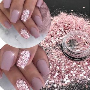 TCT-378 Chunky Mix Hexagon Pink and Red Metallic Luster Glitter Nail Art Decoration Decoration Tumblers Craft DIY Accessoires Festival