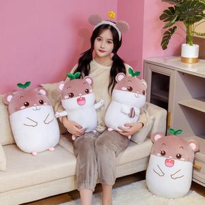 Soft down cotton small hamster flute doll plush toy for children birthday present bed sleeping pillow cute mouse