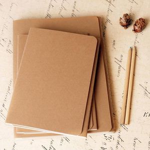 Wholesale A5 Kraft Notebook paper products Workbook Diary Office School Notebook Soft Cowhide Vintage Copybook Daily Memos RRB14419